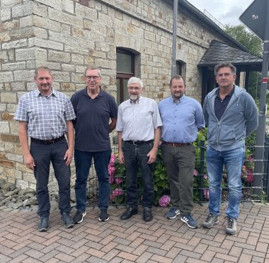 von links nach rechts: Volker Rötzel, Volker Gelhausen, Jürgen Mai, Marc Schwenzfeger, Michael Seidler. (Foto: Jana Richartz)