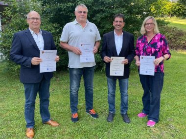 von links nach rechts: Gerd Drebitz, Gerd Brück, Thomas Holzer, Andrea Weiland. (Foto: Ingo Schöler)