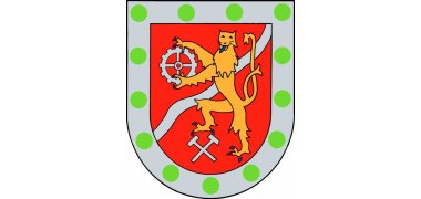 Das Wappen der Verbandsgemeinde Hamm (Sieg) zeigt in Gold auf Rot den saynischen Löwen und auf dem silbernen Rand zwölf grüne Punkte, die für die 12 Ortsgemeinden stehen.